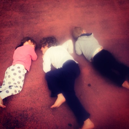 family-lie-public-places